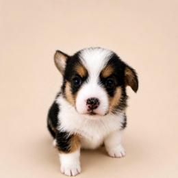 Audrey - White and black female Pembroke Welsh Corgi puppy in Riverside, California from Chases Dream Kennel