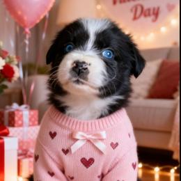 OREO SNOWDRIFT - Black & white female Australian Shepherd puppy in Salem, Arkansas from Patchwork Kennels