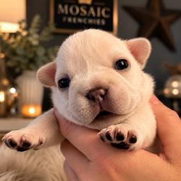 Atlas - Cream male French Bulldog puppy in Largo, Florida from Mosaic French Bulldogs