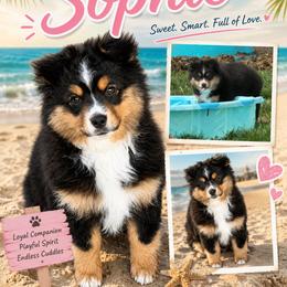 Sophia - Black tri female Miniature American Shepherd puppy in Spanaway, Washington from Meadow Run Mini American Shepherds