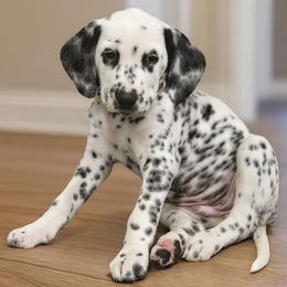 Grey Collar Girl - White and black female Dalmatian puppy in Centereach, New York from LINY Dalmatians