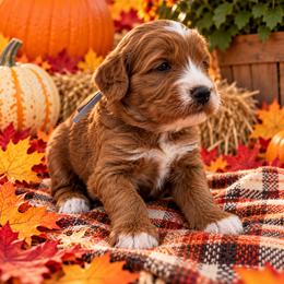 Schroeder - Red  male Goldendoodle puppy in Casselberry, Florida from My Little Doodle