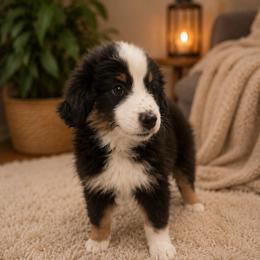 Puppy 2 - Black tri male Miniature Australian Shepherd puppy in Hesperia, California from Brigs Aussies